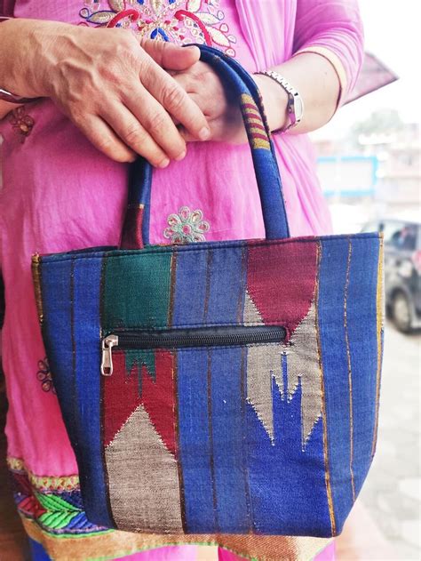 Handmade Tote Bag Nepali Dhaka Product Made By Local Women Hin