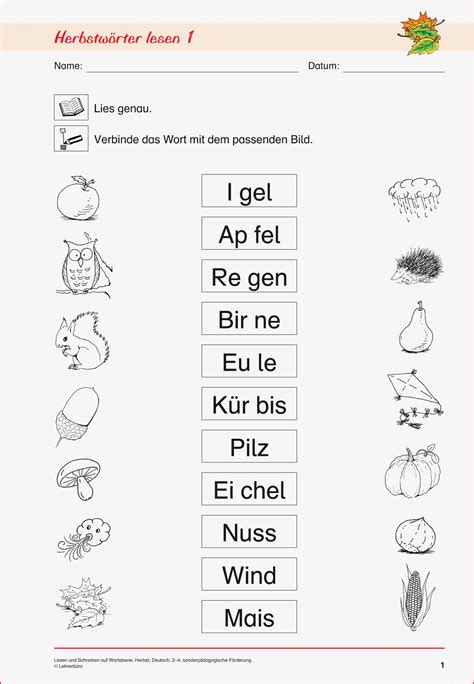 Beste Herbst Vorschule Arbeitsbl Tter Sie Kennen M Ssen Kostenlose