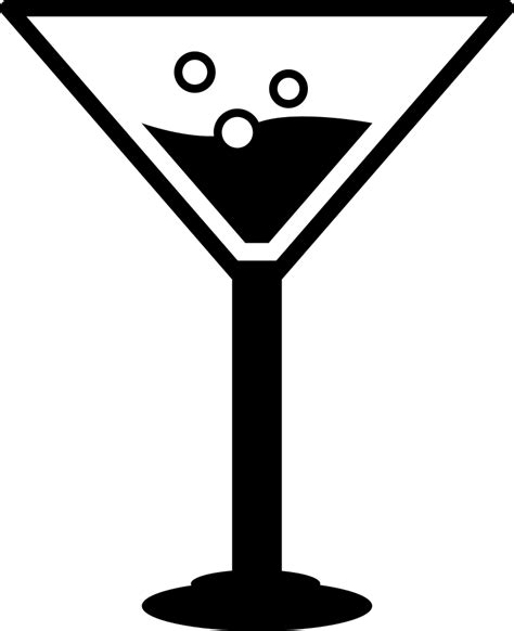 Cocktail Drink On Wine Glass Svg Png Icon Free Download 58606