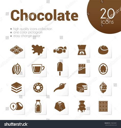 Chocolate Icons Stock Vector (Royalty Free) 278604881 | Shutterstock