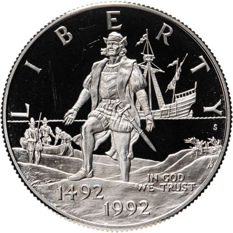 США 50 центов 1 2 доллара half dollar 1992 S Columbus Quincentenary