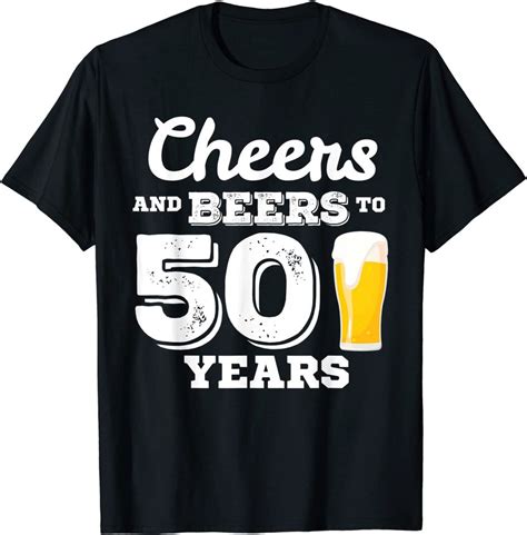 Maglietta T-Shirt Compleanno 50 Anni Uomo Donna Bambini - Cheers And ...
