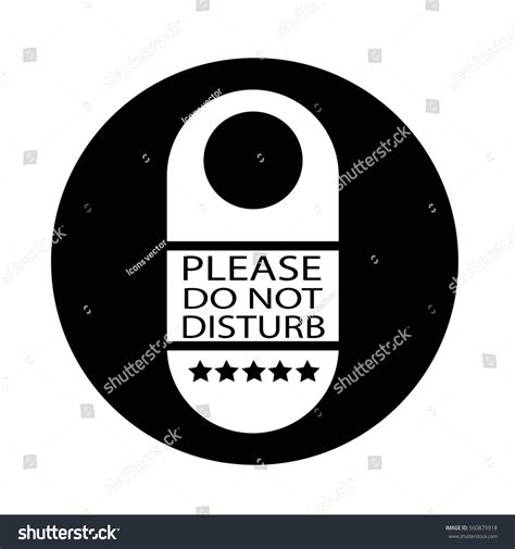 Please Do Not Disturb Door Hanger Stock Vektorgrafik Lizenzfrei