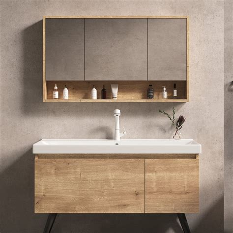 Mid Century Modern Sink Vanity Wall Mount Bathroom Sink Vanity with ...