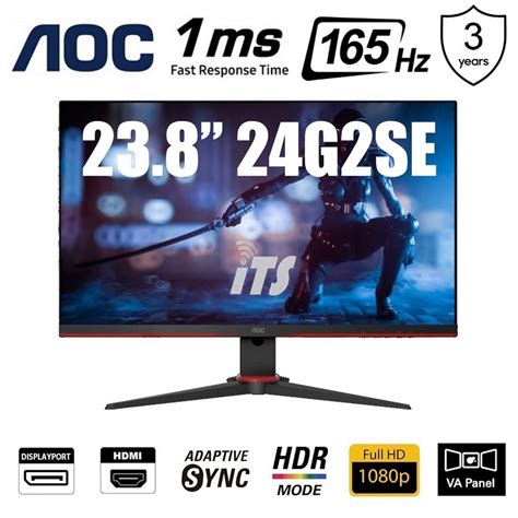 Aoc G Se Ms Hz Adaptivesync Fhd Gaming Monitor Hdmi