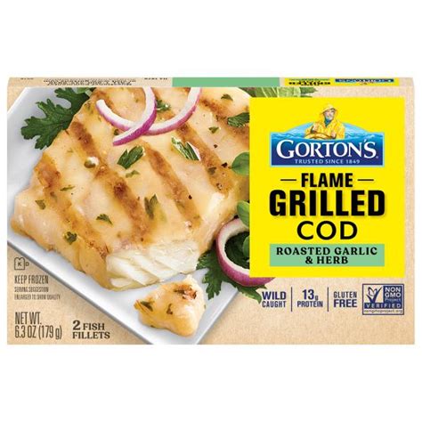 Gorton S Fish Fillets Grilled Cod Flame Roasted Garlic Herb