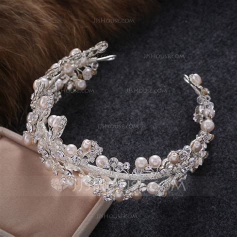 Ladies Classic Rhinestone Alloy Imitation Pearls Headbands 042120891