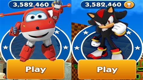 Sonic Dash Vs Super Wings Jett Run Shadow Unlocked Vs All Bosses