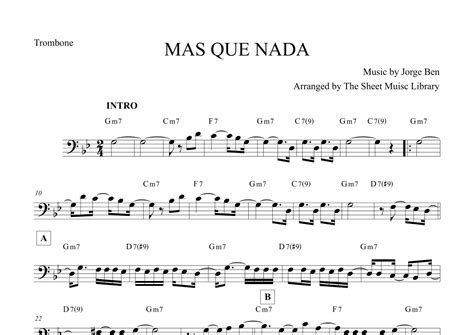 Mas Que Nada Arr The Sheet Music Library By Sergio Mendes Sheet