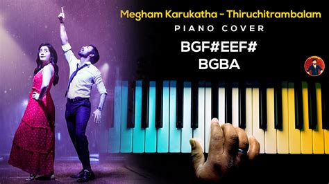 Megham Karukatha Thiruchitrambalam Piano Cover With NOTES AJ