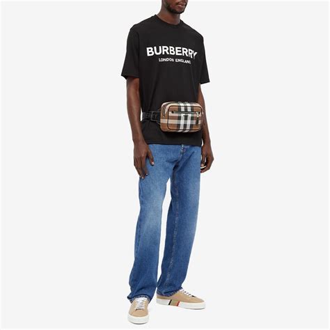 Burberry Mens Letchford Logo T Shirt In Black Burberry