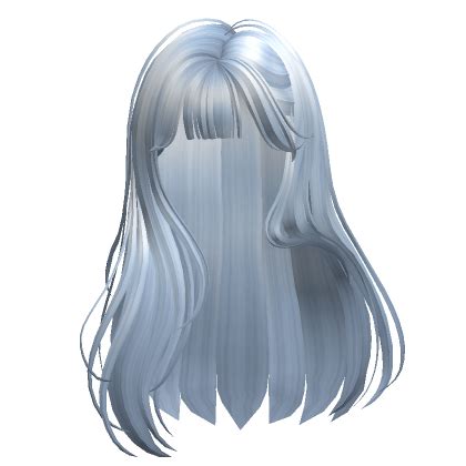 Soft Straight Hair With Bangs Sky Blue Roblox