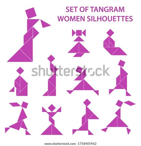 Set Vector Tangram Puzzles Geometric Puzzle Stock Vector Royalty Free 1758405962 Shutterstock