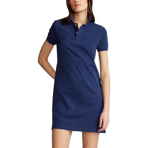 Short Sleeve Polo Collar Dress Women Design Women Loose Polo Dress