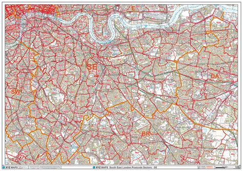 SE Postcode Area Map – Map Logic