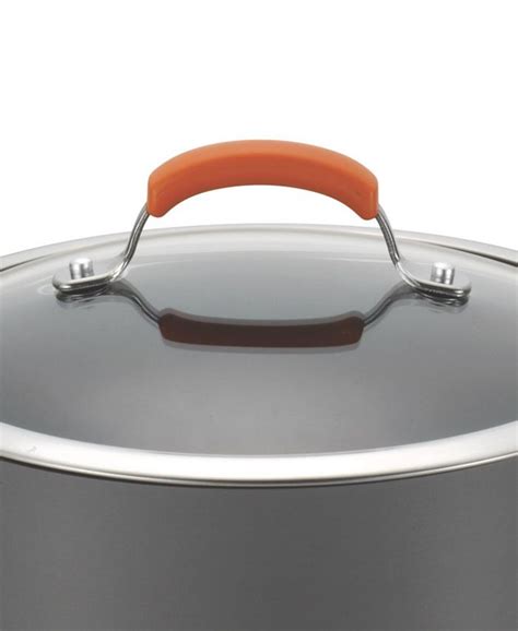 Rachael Ray Hard Anodized Aluminum Nonstick Saucepan With Lid 3 Quart