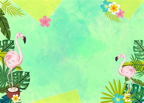 Flamingo Background Summer Watercolor Watercolor Background Flamingo