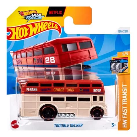 Hot Wheels Nibus Trouble Decker Hw Fast Transit Lote F Parcelamento Sem Juros