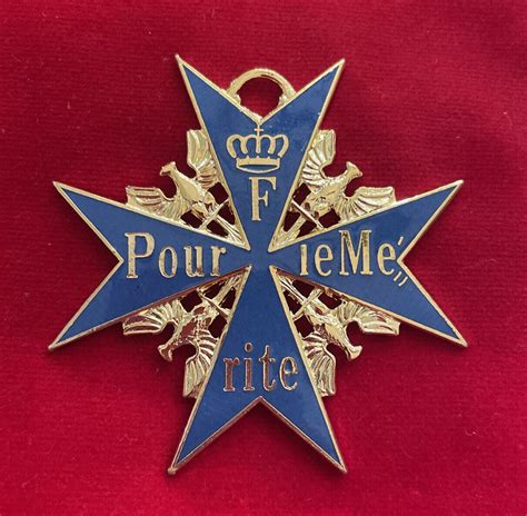 WW1 German BLUE MAX MEDAL Pour Le Merite Award Military Order Iron