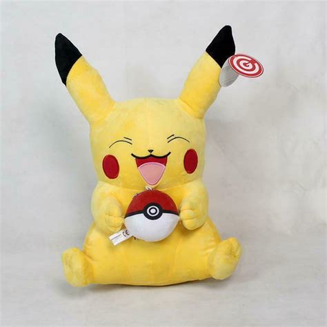 Pokemon Pikachu w/Pokeball 15" Plush Soft Cuddly Stuffed Toy Doll for Kids Gift | #2050151789