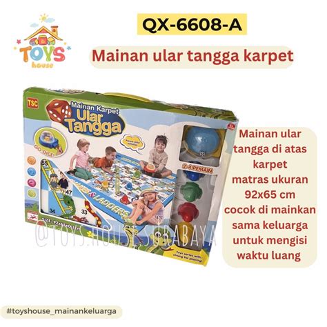 Jual Mainan Ular Tangga Karpet Snakes And Ladders Ukuran Besar Board