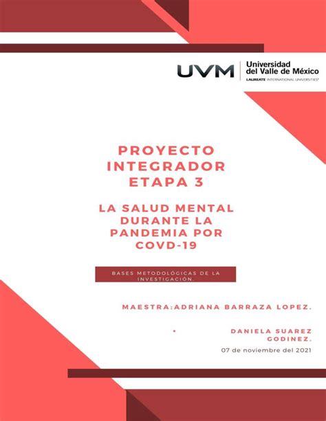 Act 9 Proyecto Integrador Etapa 3 Trata De La Depresión Con La