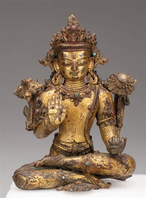 Bodhisattva Avalokiteshvara Seated With Hand In Gesture Of Reassurance