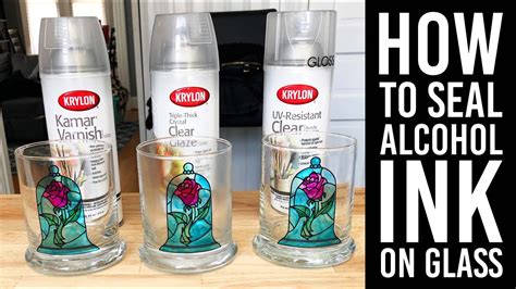 How To Seal Alcohol Ink On Glass Youtube