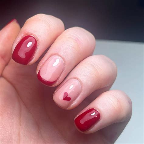 Red French Tip Nails Short Designs That Actually Look Cool Nail