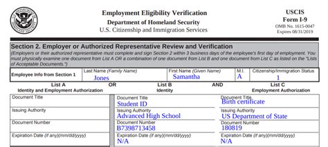 How To Fill Out The I 9 Form In 5 Steps [ Examples]