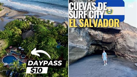 Enorme Cueva De Surf City 😳 🏻🇸🇻el Salvador Playa Linda Sunzal Youtube