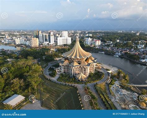 Kuching Sarawak Malaysia May 14 2021 The Buildings Landmarks And