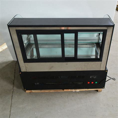 220v Commercial Diamond Glass Display Case Countertop Refrigerated Cak Asc365shop