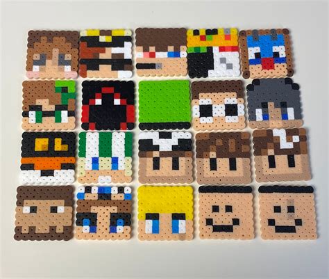 Dreamsmp Perler Bead Minecraft Heads Etsy