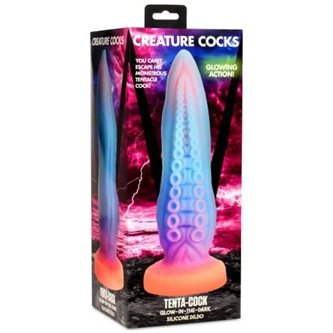Creature Cocks Tenta Cock Glow In The Dark Silicone Dildo Sex Toy Hotmovies