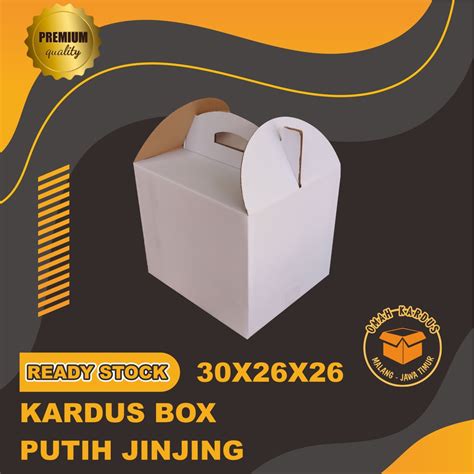 Jual Kardus Box Jinjing X X Cm Putih Polos Shopee Indonesia