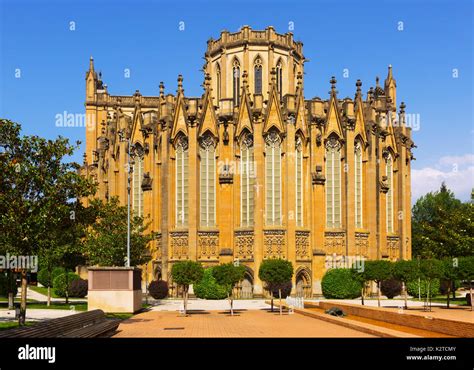 Day view of Cathedral of Mary Immaculate. Vitoria-Gasteiz Stock Photo ...