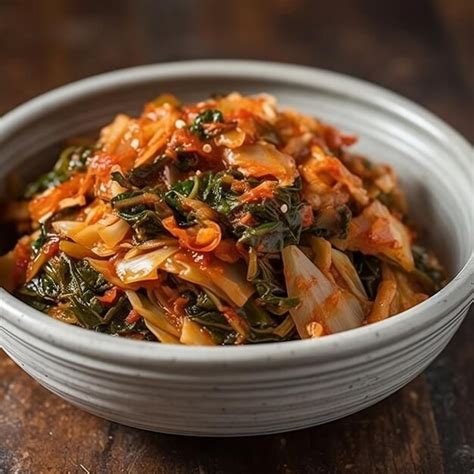Premium Ai Image Kimchi Korean Fermented Vegetable Dish
