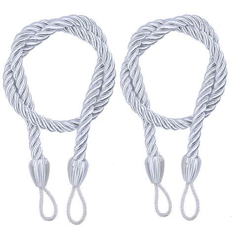 Tarmeek 2pcs Hand Tied Curtain Clip Buckle Holdback Fabric Drapery ...