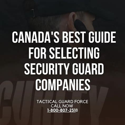 Best Guide For Selecting Security Guard Companies