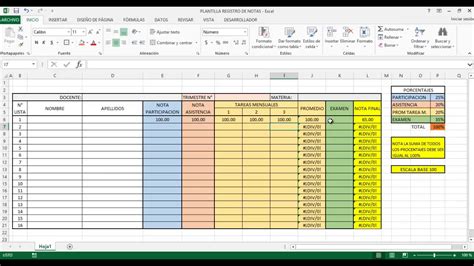 Planilla De Notas Para Docentes En Excel Parte Youtube Hot Sex Picture