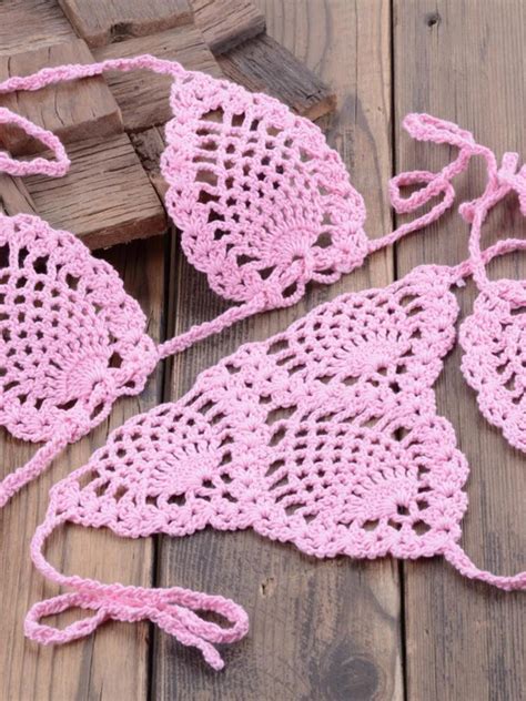 Handmade Crochet Micro Bikini Set Sexy Black Lingerie Set Mini Bikini Sunbathing Micro Swimwear