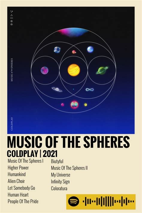 Music Of Spheres Coldplay Poster Coldplay Coldplay Music