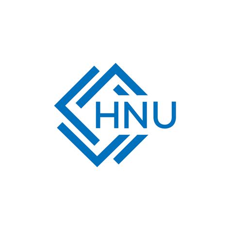 HNU letter logo design on white background. HNU creative circle letter logo concept. HNU letter ...