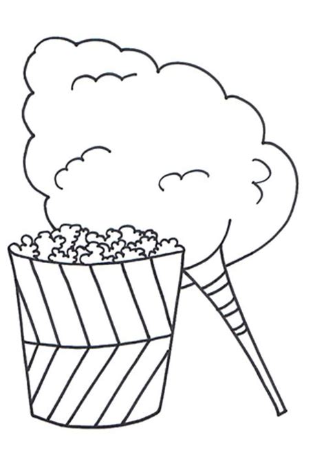 Printable Cotton Candy Coloring Pages