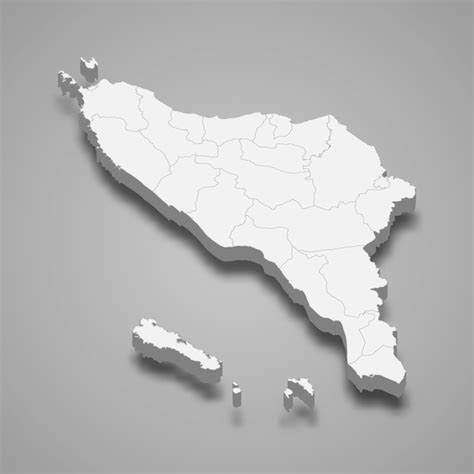 Premium Vector | Isometric map of Aceh is a province of Indonesia