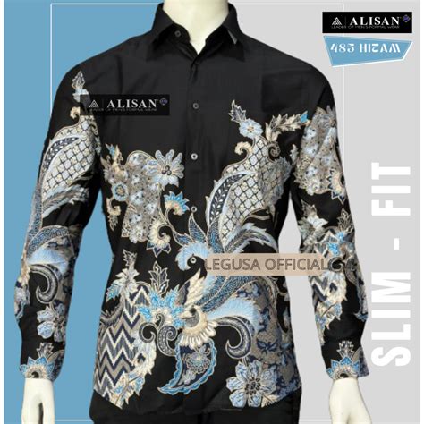 Jual Kemeja Alisan Batik Lengan Panjang Slimfit Shopee Indonesia