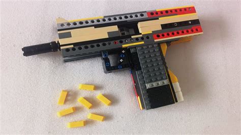 Lego Full Auto Mac Blowback Rubber Band Gun Youtube