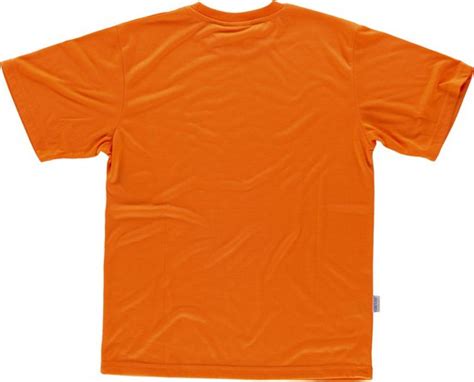 Camiseta De Manga Corta Lisa Sin Bolsillos Naranja A V Maxport