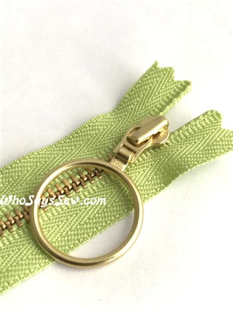 Ykk Golden Brass Metal Zipper With Ring Pull Locking Etsy